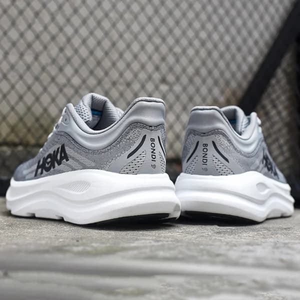 هوکا باندی 9 خاکستری سفید Hoka Bondi 9 Galactic Grey Stellar Grey 1162011-GCTC — تصویر ۲