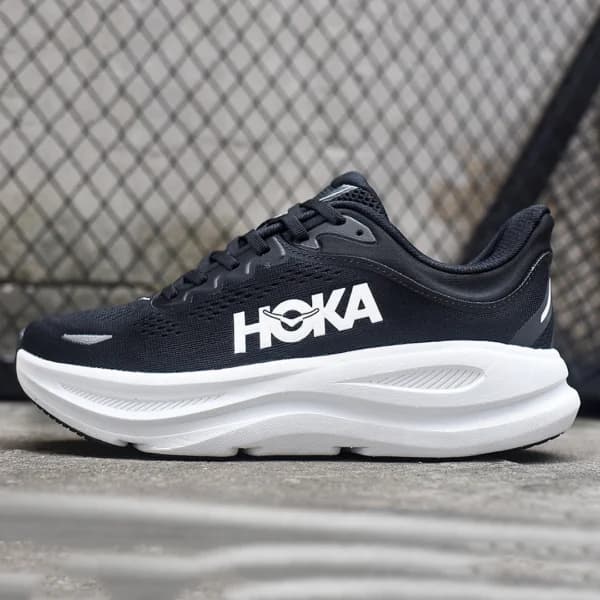 هوکا باندی 9 مشکی سفید Hoka Bondi 9 Black White 1162011-BWHT — تصویر ۴