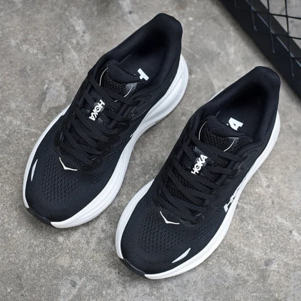 هوکا باندی 9 مشکی سفید Hoka Bondi 9 Black White 1162011-BWHT — تصویر ۲