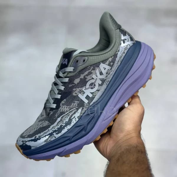 هوکا استینسون 7 خاکستری بنفش Hoka Stinson 7 Satellite Grey/Varsity Navy