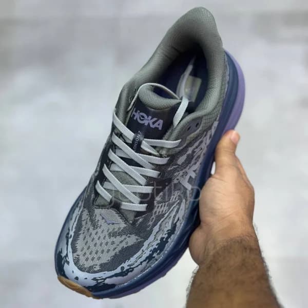 هوکا استینسون 7 خاکستری بنفش Hoka Stinson 7 Satellite Grey/Varsity Navy — تصویر ۲