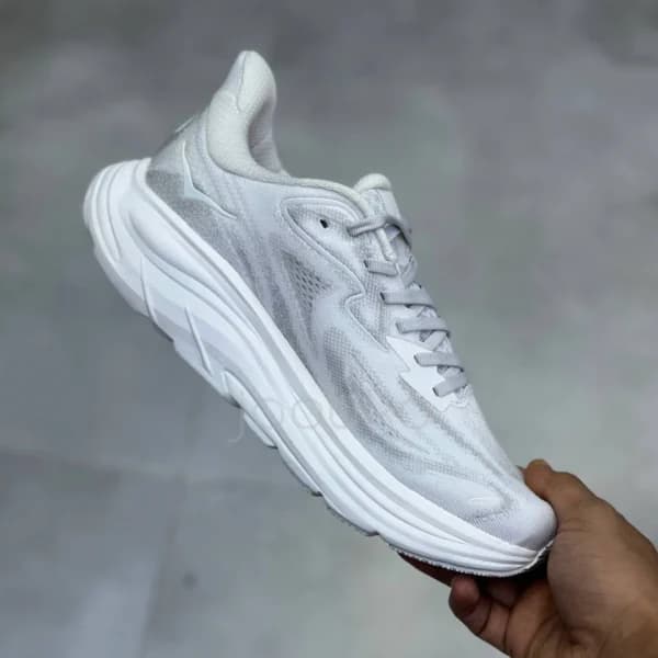 کفش هوکا کلیفتون 10 سفید خاکستری Hoka Clifton 10 Cosmic Grey Stardust — تصویر ۲