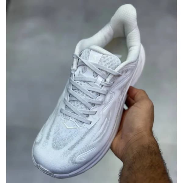 کفش هوکا کلیفتون 10 سفید خاکستری Hoka Clifton 10 Cosmic Grey Stardust — تصویر ۳