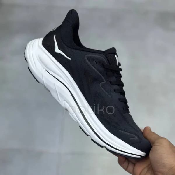 کفش هوکا کلیفتون 10 مشکی سفید Hoka Clifton 10 Black White — تصویر ۳