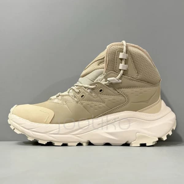 کفش کوهنوردی هوکا گورتکس شنی و کرمی Hoka Kaha 2 High GTX — تصویر ۲