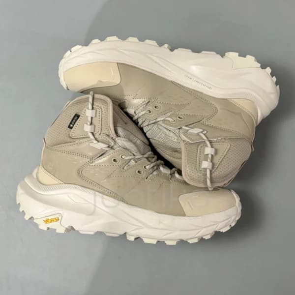 کفش کوهنوردی هوکا گورتکس شنی و کرمی Hoka Kaha 2 High GTX — تصویر ۵