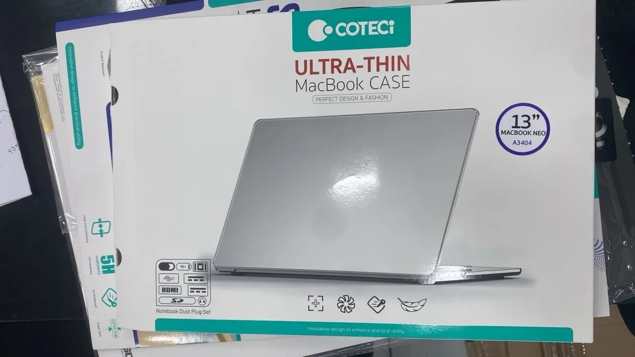 گارد فوق‌باریک مک‌بوک نئو 13 اینچ | 2026 | A18 Pro مدل MB-083 برند کوتتسی — تصویر ۴