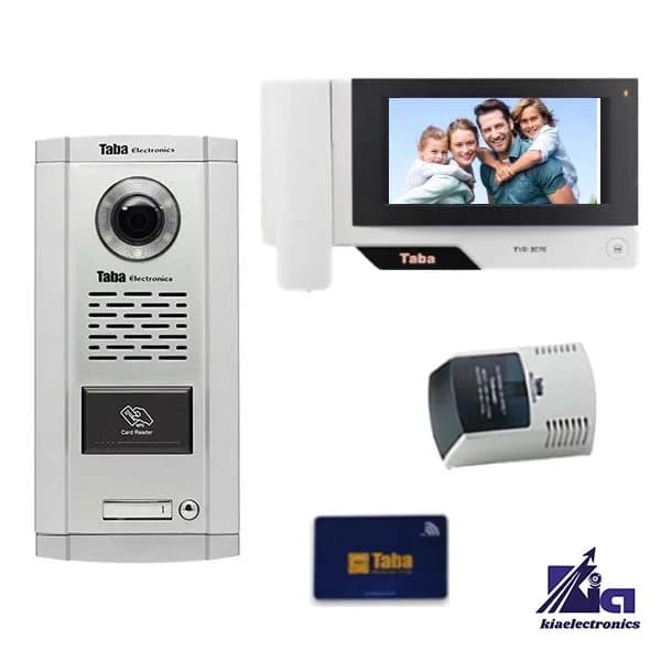 پکیج آیفون تصویری یک واحدی تابا TVD-3070 با پنل کارتی 1860 CR