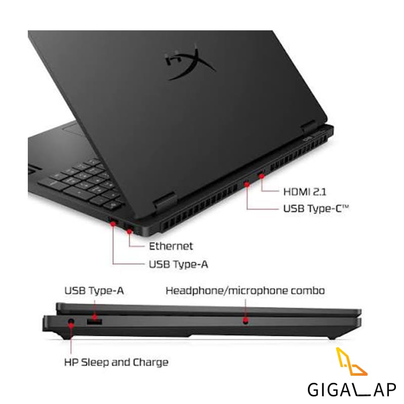 لپ تاپ HP Omen Hyper X | i7 14650HX|24GB |1TB SSD| 8GB RTX 5060 |15.6″2K 180Hz — تصویر ۳