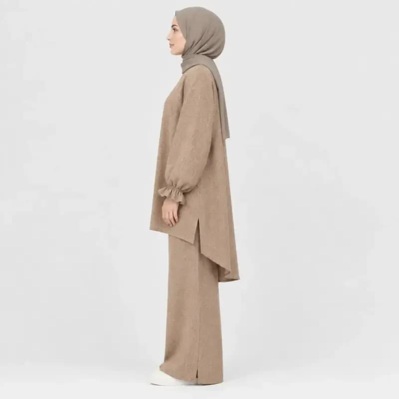 شومیز تک آستین سه ربع لنین مراکشی زنانه — تصویر ۲
