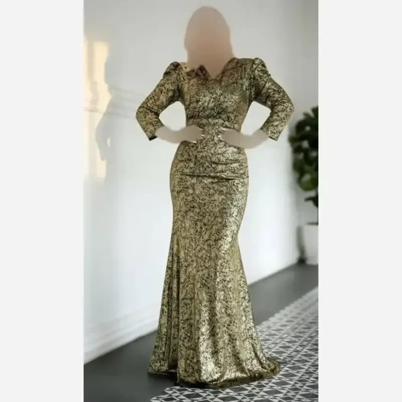 ماکسی مجلسی مایلز جنس دیسکو اسلیک قد 160 سایز 46 تا 50 — تصویر ۶