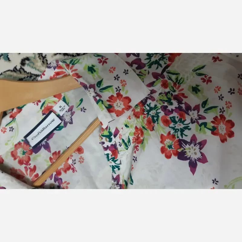 شومیز نخی وارداتی سایز XL مناسب سایز 40 تا 44 — تصویر ۲