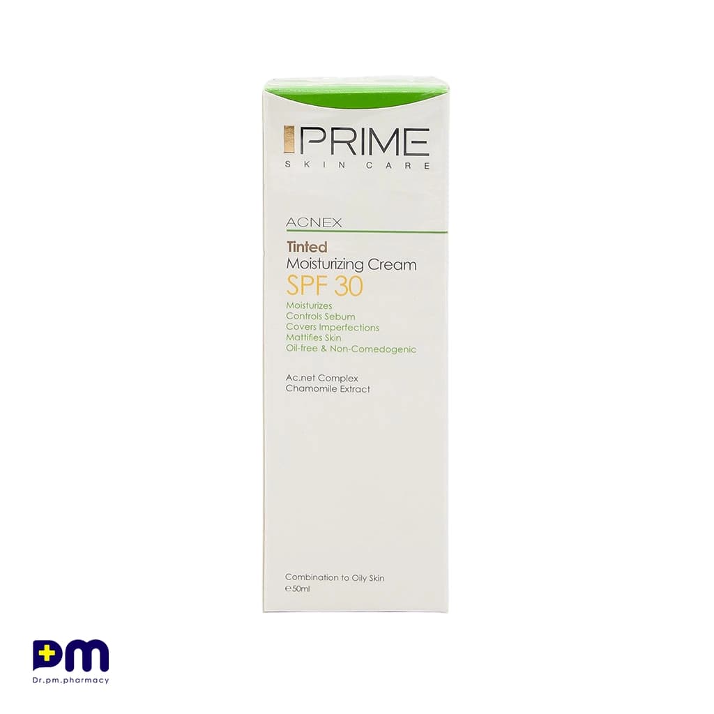 کرم مرطوب‌کننده رنگی اکنکس پریم SPF30 مناسب پوست مختلط تا چرب