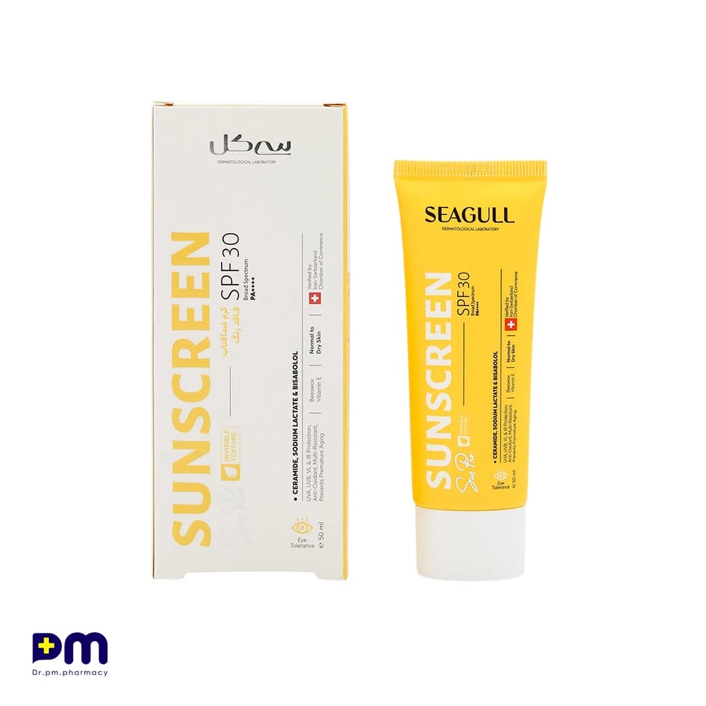 کرم ضد آفتاب فاقد رنگ سی گل SPF30 مناسب پوست نرمال تا خشک