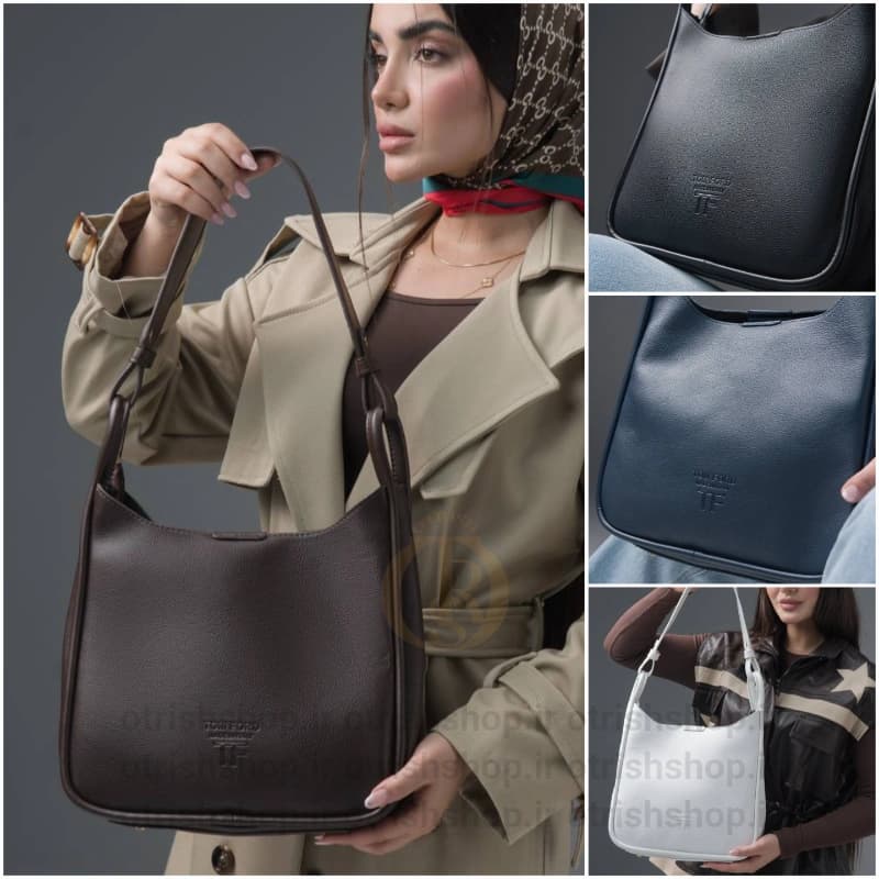کیف زنانه عمودی ایستاده تام فورد (چرم شرانگ، ابعاد 26x11x29، جیب مگنت‌دار) — تصویر ۲