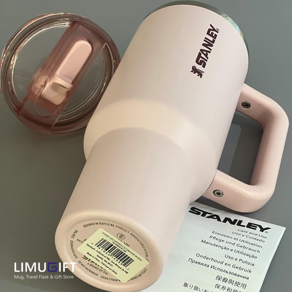 تراول ماگ استنلی مدل تامبلر نیو کالکشن 40oz رنگ صورتی مونوکروم- Stanley کد 0407 — تصویر ۴