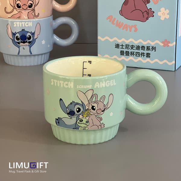 ماگ دیزنی استیچ و آنجل سرامیکی (Stitch and angel)- کد 0380 — تصویر ۳