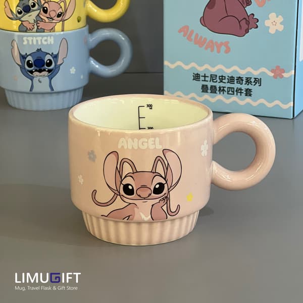 ماگ دیزنی استیچ و آنجل سرامیکی (Stitch and angel)- کد 0380 — تصویر ۲