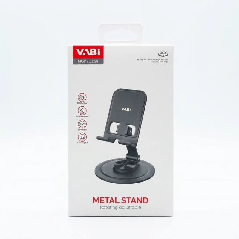 هولدر رومیزی وابی Vabi D29 | پایه نگهدارنده موبایل 360 درجه فلزی — تصویر ۴
