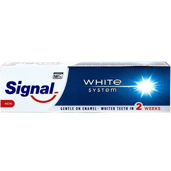 خمیر دندان سفید کننده سیگنال مدل White System حجم 75 میلی لیتر