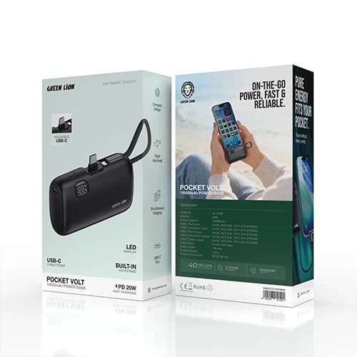 پاوربانک 10000mAh گرین لاین مدل Pocket Volt — تصویر ۳