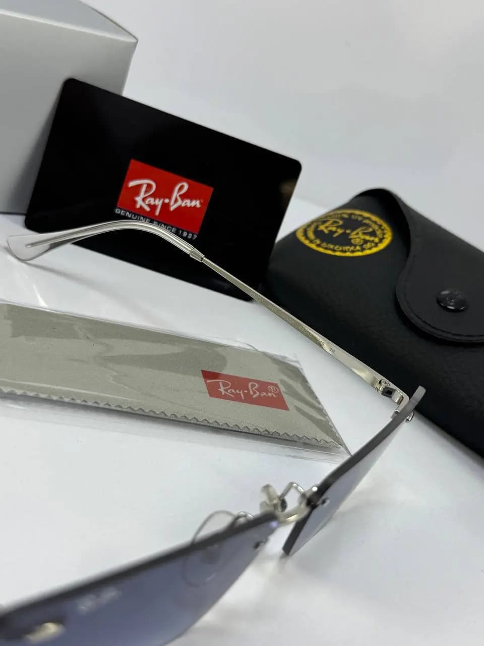 عینک ریبن سیلور آبی rb-3701 — تصویر ۳