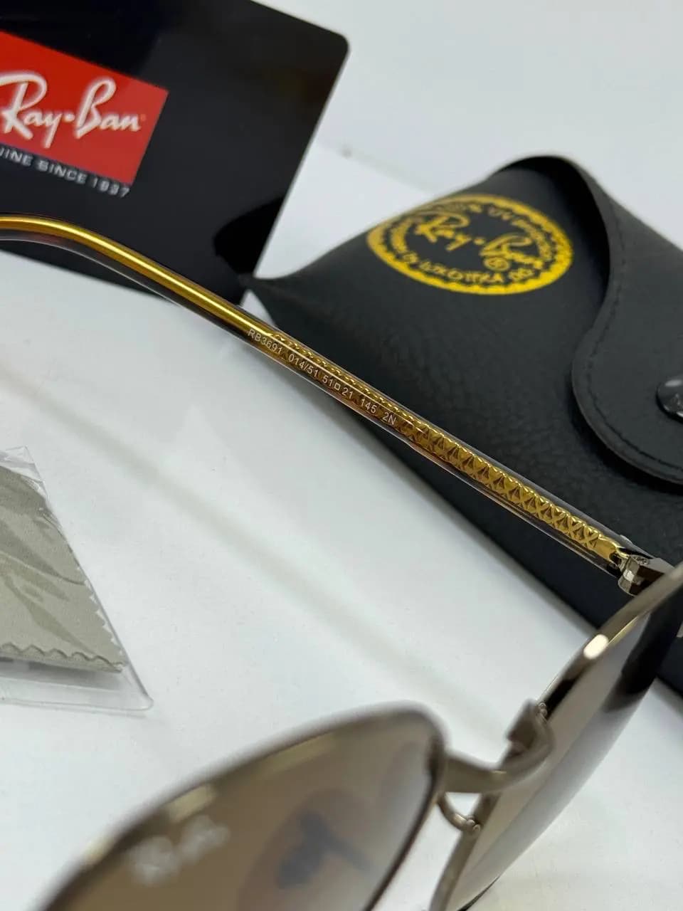 عینک ریبن قهوه ای هایلایت rb-3691 — تصویر ۴