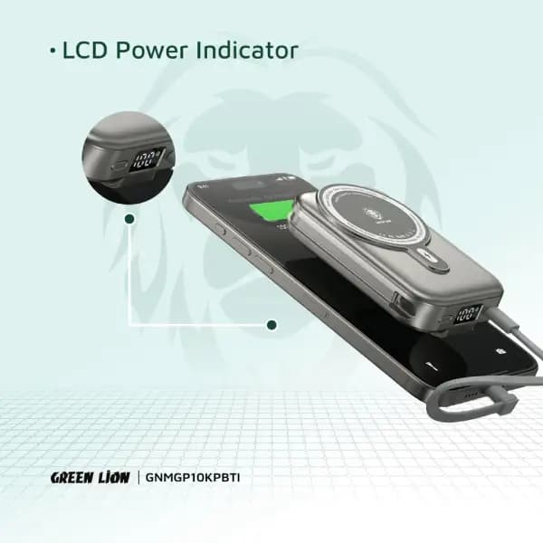 پاوربانک 10000 هزار مگ سیف گرین لاین مدل Green Lion Monaco Grip — تصویر ۸