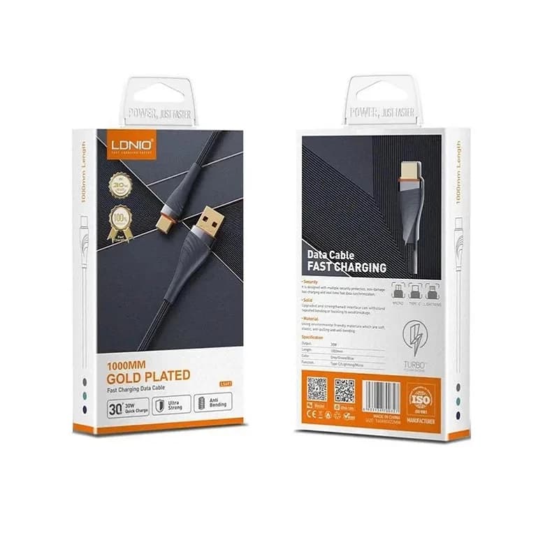 کابل تبدیل USB به microUSB الدینیو مدل LS691 طول 1 متر — تصویر ۲