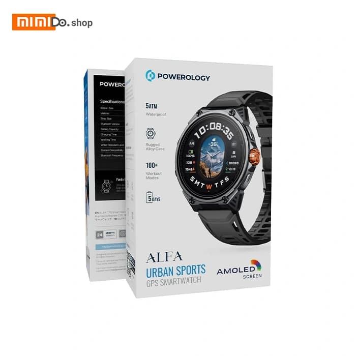ساعت هوشمند پاورولوژی Powerology Alfa Urban PSWBT348BK — تصویر ۵