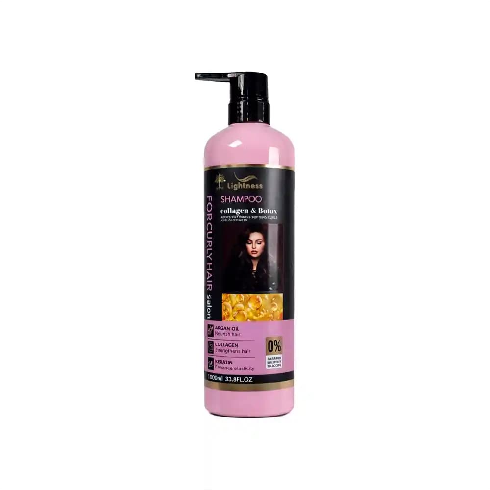 شامپو موهای فر لایتنس حاوی کلاژن و بوتاکس گیاهی 900ml