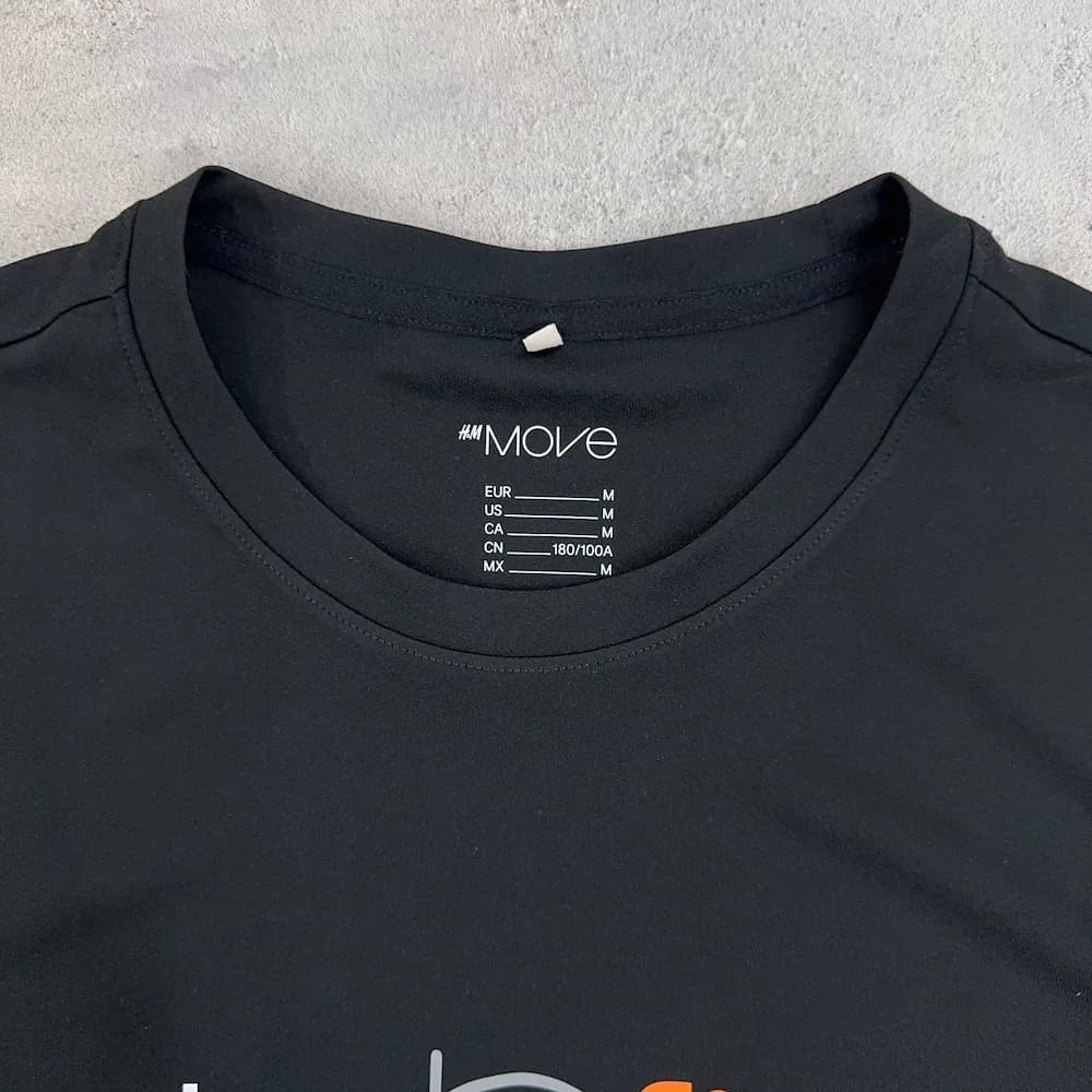 تیشرت ورزشی اورجینال مردانه H&M رنگ مشکی سایز M — تصویر ۵