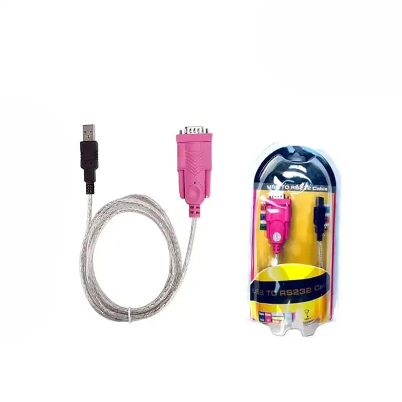 مبدل USB به سریال RS232 (DB9 مادگی) با تراشه FTDI/CH340 — طول ۸۰ سانتی‌متر