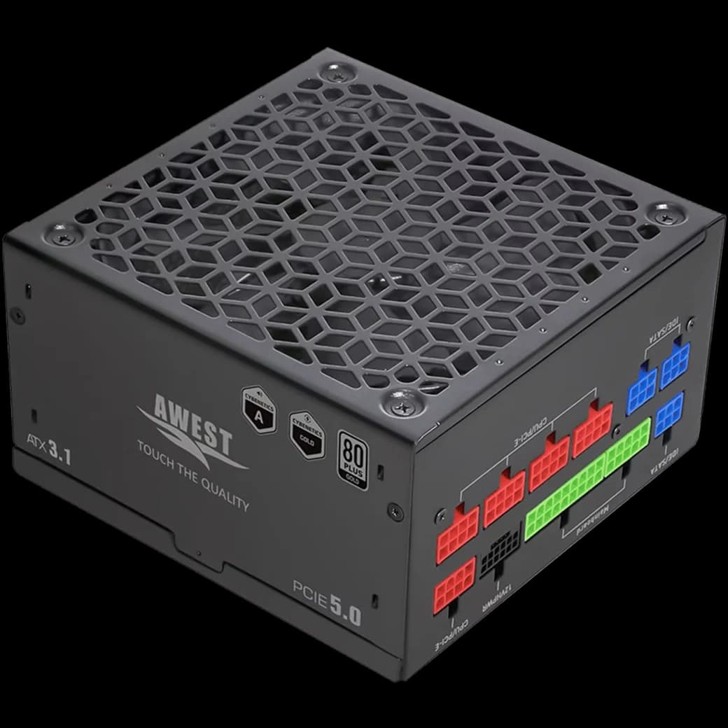 منبع تغذیه کامپیوتر اوست مدل AV850 GFB V3 80 Plus Gold توان 850 وات