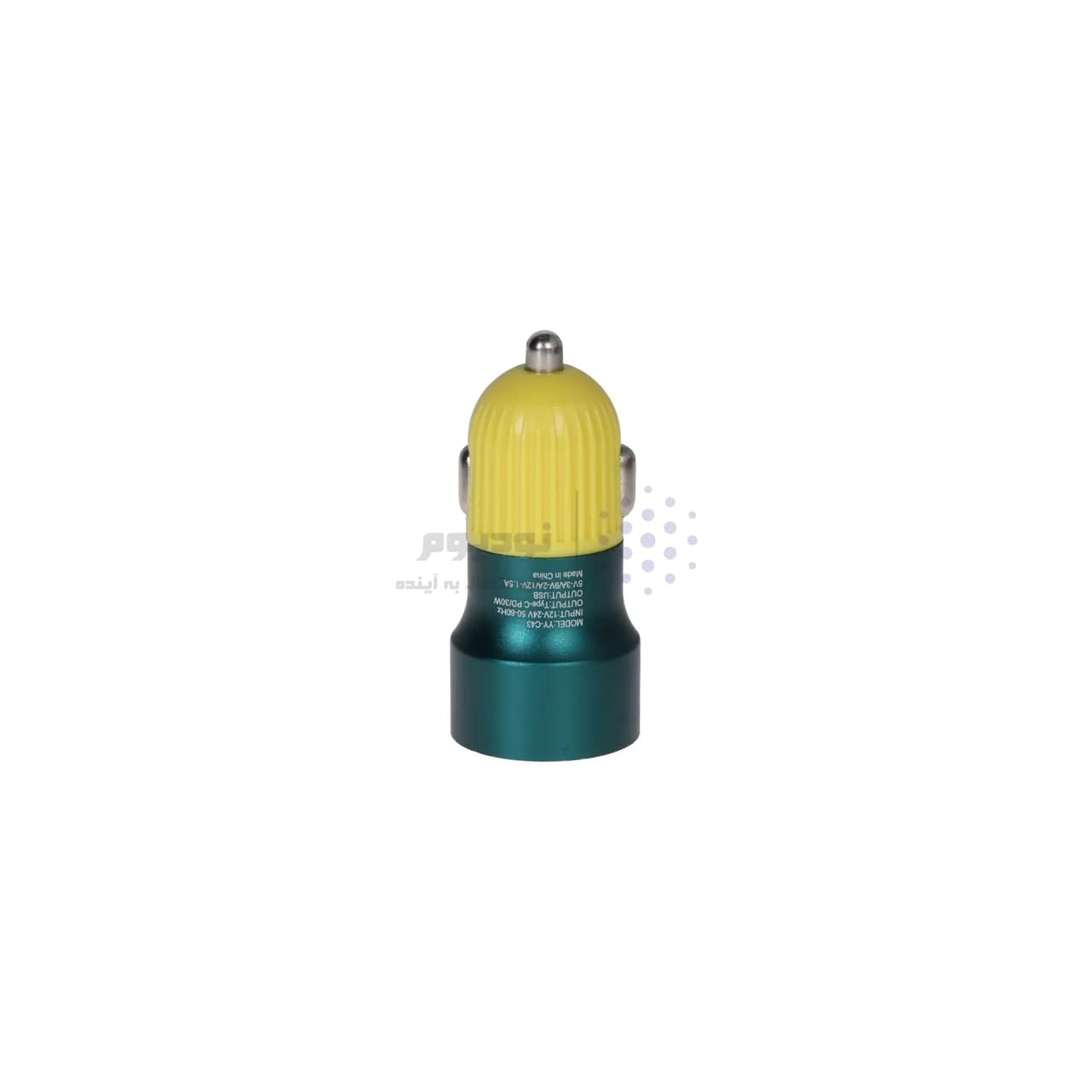 شارژر فندکی فست دو پورت مدل YY-C43 48W – زرد سبز – RH — تصویر ۲