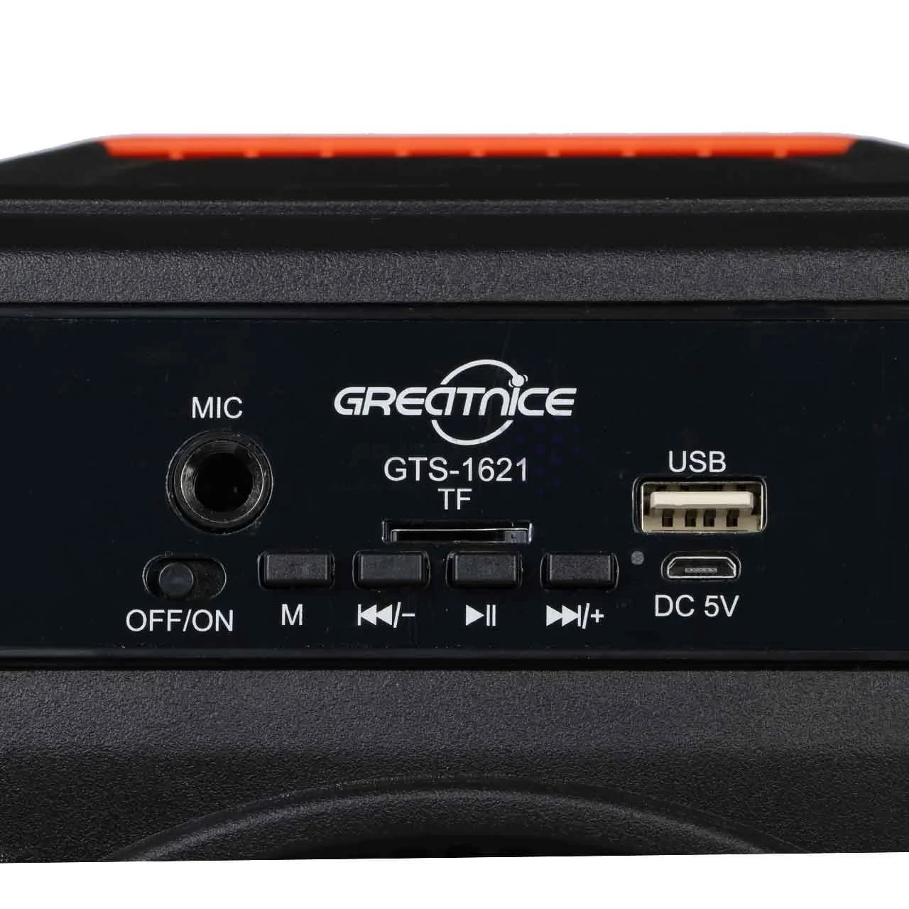 اسپیکر بی سیم Greatnice مدل GTS-1621 – مشکی – TCO — تصویر ۷