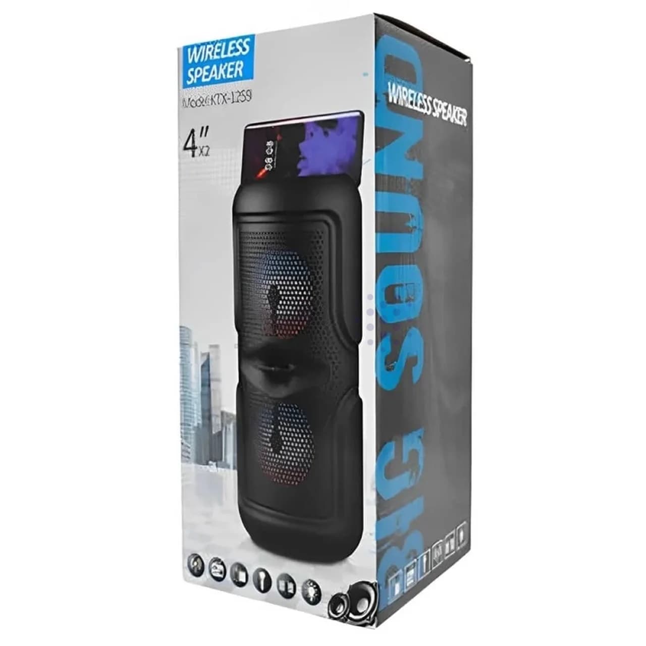 اسپیکر بی سیم BIG SOUND مدل KTX-1259 – مشکی – TCO — تصویر ۵