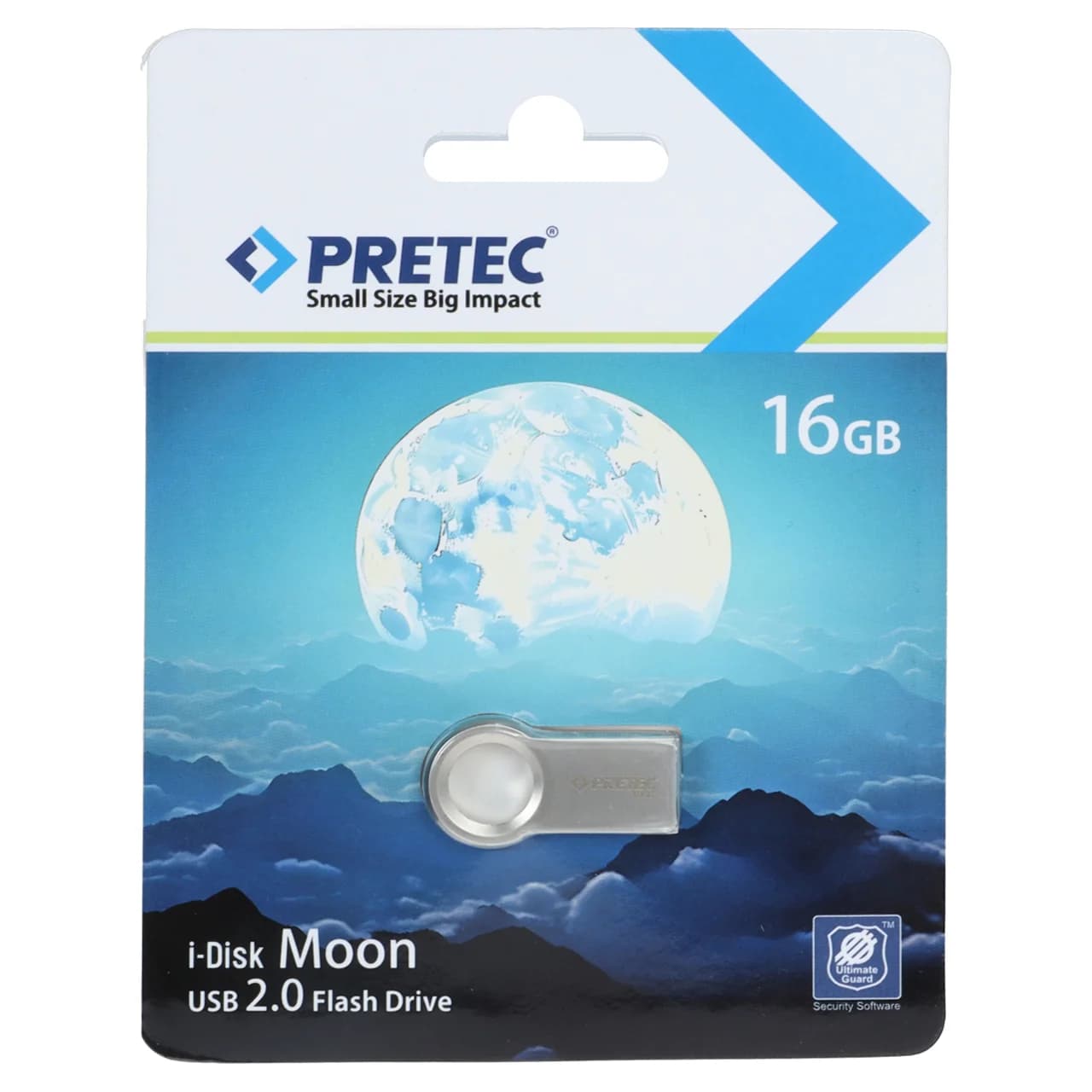 فلش مموری Pretec USB2.0 مدل Moon ظرفیت 16GB – نقره ای (گارانتی فراگامان)