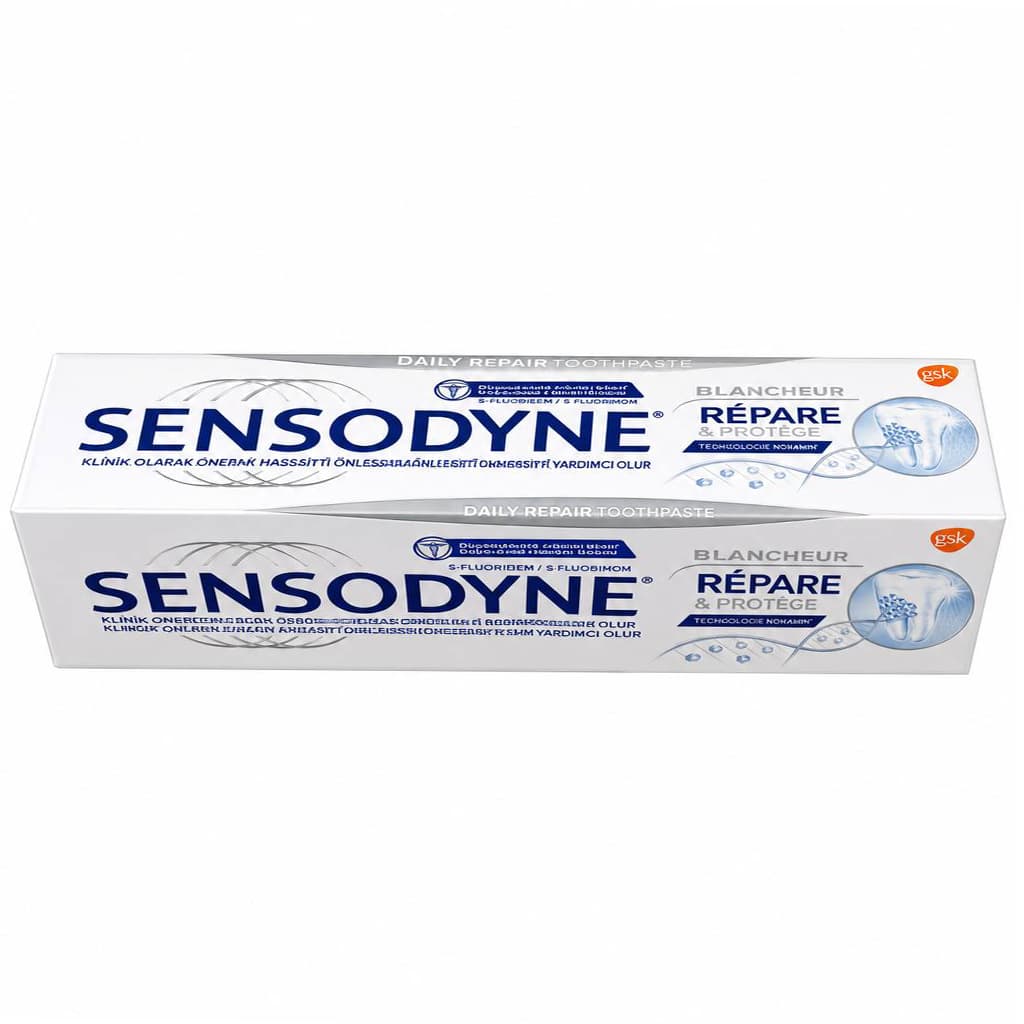 خمیر دندان سنسوداین مدل سفید کننده بلانچر Sensodyne Repair & Protect Blancheur — تصویر ۲