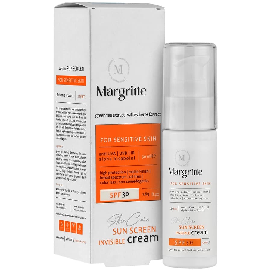 کرم ضد آفتاب ساده SPF30 پوست حساس مارگریت