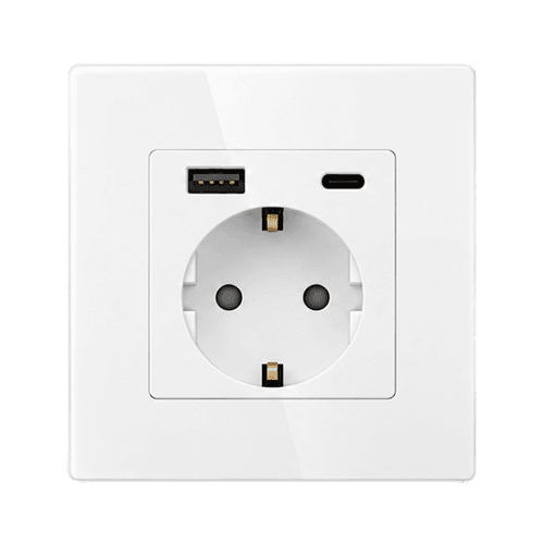 پریز پیانویی مدل USB + Type C برند تویا — تصویر ۲