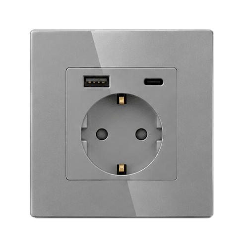 پریز پیانویی مدل USB + Type C برند تویا