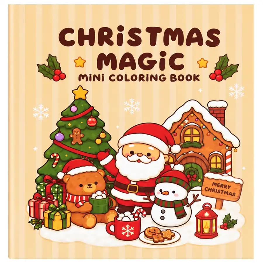 کتاب رنگ آمیزی مینی لانگو مدل Christmas Magic