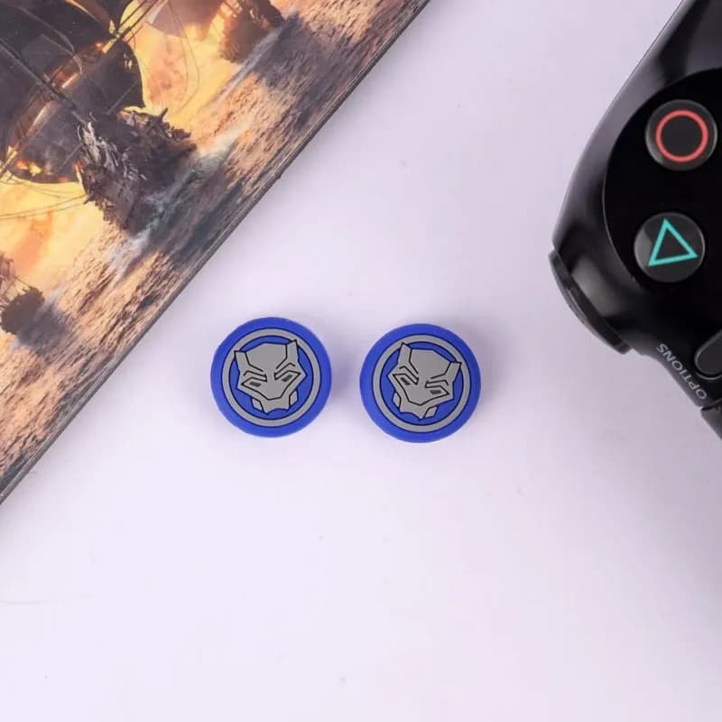 روکش آنالوگ دسته PS4 / Xbox طرح Black Panther پک دو عددی – آبی — تصویر ۲