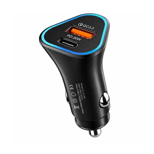 شارژر فندکی خودرو مدل دو پورت QC 3.0 و PD 20W — تصویر ۲