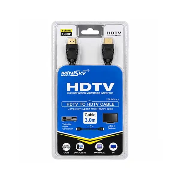 کابل HDMI مدل XY-HD-A03 برند مینیاسکای (MiniSky) طول ۳ متر — تصویر ۲