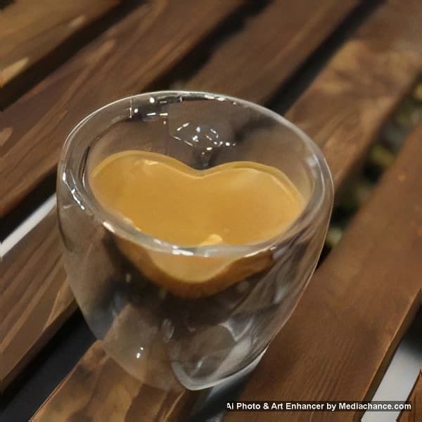 شات دوجداره طرح قلب