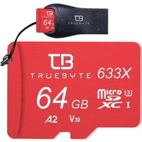 کارت حافظه تروبایت TRUE BYTE مدل A2-V30-633X کلاس 10 استاندارد UHS-I U3 سرعت UHS-I U3 سرعت 95MBps ظرفیت 64GB گیگابایت به همراه کارت خوان — تصویر ۳