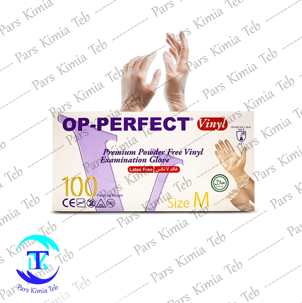 دستکش وینیل اوپی پرفکت ( op_ perfect) سایز Medium