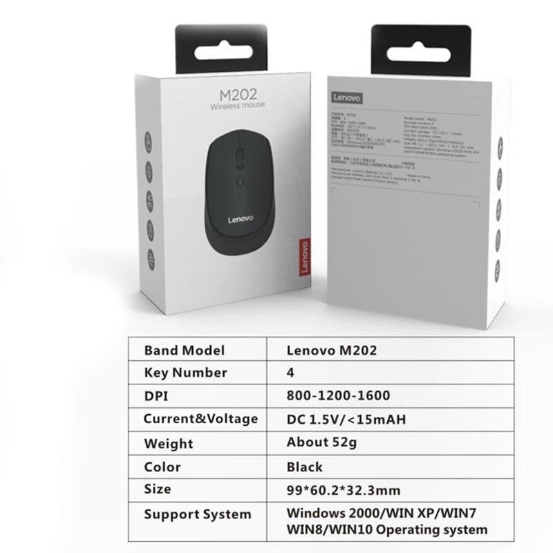 ماوس بی سیم لنوو مدل M202 کدK24085 — تصویر ۲